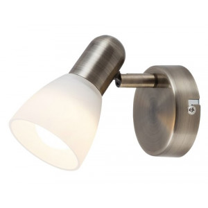 Spot bara Soma 1xE14 metal/sticla bronz/alb Rabalux