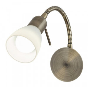 Spot bara Soma 1xE14 metal/sticla bronz/alb Rabalux