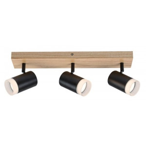 Spot bara Toras 3xGU10 metal/lemn stejar/negru Rabalux