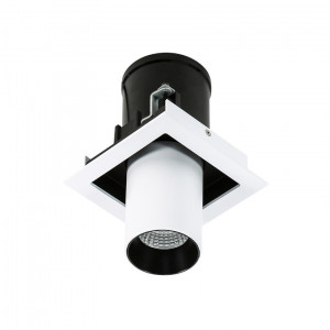 Spot incastrat Mercanta Single 4000K LED 12W 810 lumeni metal alb/negru Italux