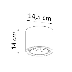Spot Kalu 1xGU10/ES111 ceramica alb cilindric - Img 4