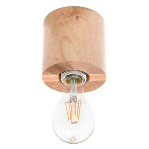 Spot Salgado 1xE27 lemn natural wood cilindric
