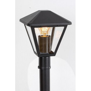 Stalp exterior Paravento 1xE27 metal/sticla negru Rabalux