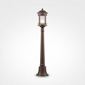Stalp exterior Salamanca 1xE27 metal/sticla maro Maytoni