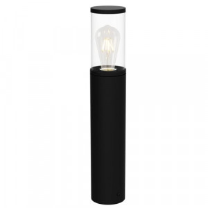 Stalp exterior Wellington LED max 1x60W metal/acril negru/transparent Rabalux
