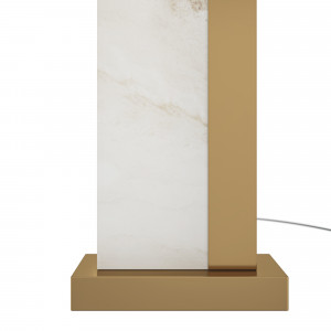 Veioza Bianco 1xE27 metal/alabastru/textil bronz/alb Maytoni