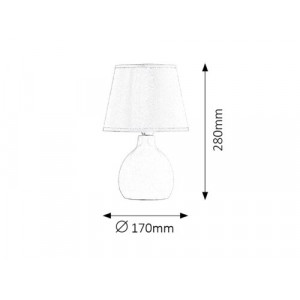 Veioza Ingrid 1xE14 ceramica/textil crem Rabalux