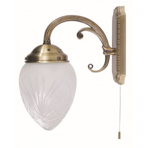 Aplica Annabella 1xE14 metal/sticla bronz/alb Rabalux