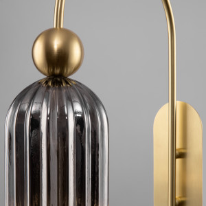 Aplica Antic 1xE14 metal/sticla auriu/gri Maytoni