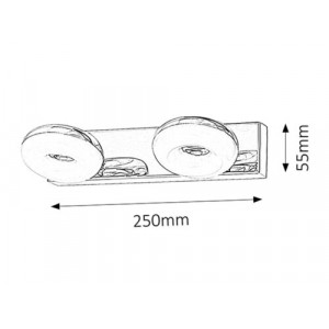 Aplica Beata LED 10W metal/acril crom/alb Rabalux