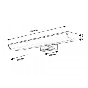 Aplica Evron LED 13.5W metal/acril crom/alb Rabalux