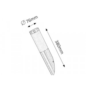 Aplica exterior Inox torch 1xE27 metal/acril nichel/alb Rabalux
