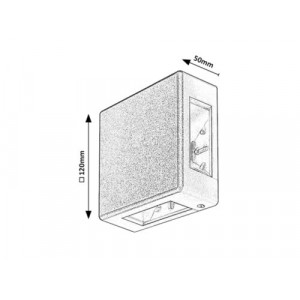 Aplica exterior Lippa LED 6W acril negru Rabalux