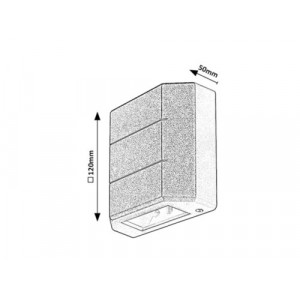 Aplica exterior Lippa LED 6W acril negru Rabalux