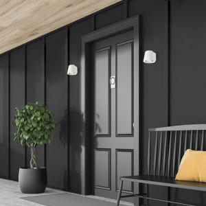 Aplica exterior Mandal 1xGU10 metal/sticla alb Rabalux