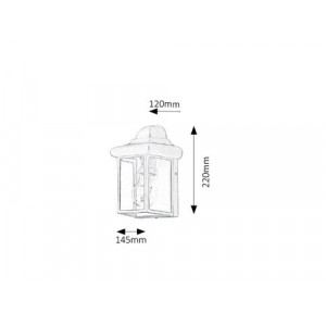 Aplica exterior Norvich 1xE27 metal/sticla auriu antichizat Rabalux