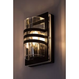 Aplica exterior Orlova 1xE27 metal/acril negru Rabalux