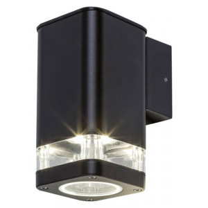 Aplica exterior Sintra 1xGU10 metal/acril negru/transparent Rabalux