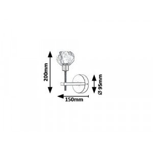 Aplica Kassia 1xG9 metal/sticla auriu Rabalux