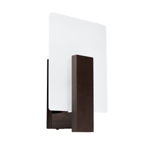 Aplica Lappo 1xE14 lemn/sticla wenge patrat