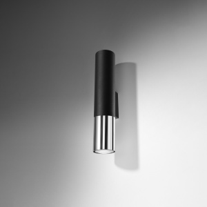 Aplica Loopez 2xGU10 metal negru/crom tubular - Img 2