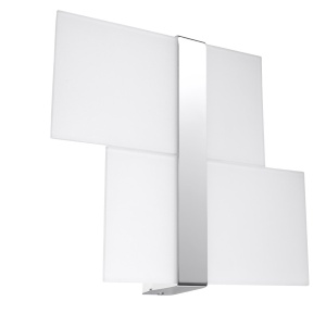 Aplica Massimo 2xG9 metal/sticla alb/crom rectangular