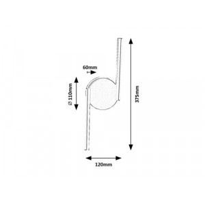 Aplica Sabira LED 8W metal/acril negru/alb Rabalux
