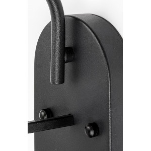 Aplica Tirina 1xE27 metal/sticla negru/transparent Rabalux
