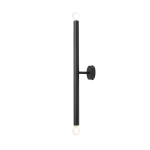 Aplica Tubo S 2xE14 metal negru Aldex