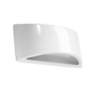 Aplica Vixen 1xG9 ceramica alb lucios semicircular