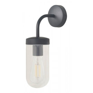 Aplica Yago 1xE27 metal/sticla negru/transparent Rabalux