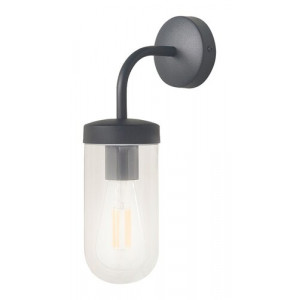 Aplica Yago 1xE27 metal/sticla negru/transparent Rabalux