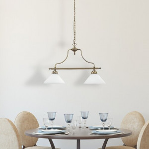 Candelabru Marian 2xE27 metal/sticla bronz/alb Rabalux