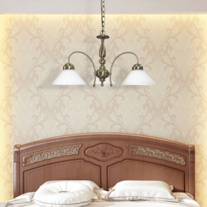 Candelabru Marian 3xE27 metal/sticla bronz/alb Rabalux