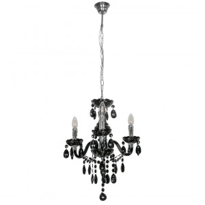 Candelabru Whiz 3xE14 metal/acril negru Italux