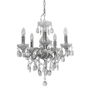 Candelabru Whiz 5xE14 metal/acril crom Italux