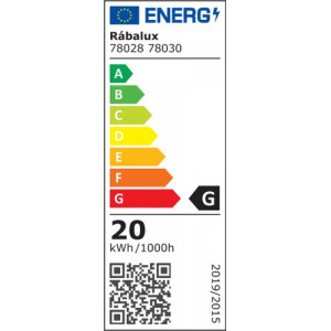Lampa de dulap/cabinet Duddu LED 20W metal/acril alb Rabalux