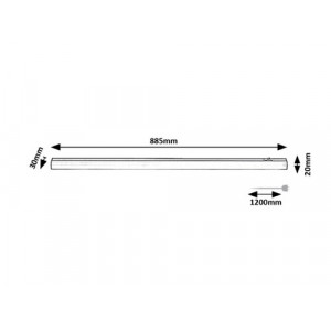 Lampa de dulap/cabinet Greg LED 13W acril negru/alb Rabalux