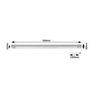 Lampa de dulap/cabinet Hanson LED 8W acril negru/alb Rabalux