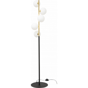 Lampadar Ali 5xG9 metal/sticla negru/auriu Zuma Line