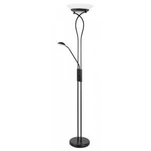 Lampadar Gamma Trend 2+1xE27+G9 metal/sticla negru/alb Rabalux