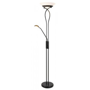 Lampadar Gamma Trend 2+1xE27+G9 metal/sticla negru/alb Rabalux