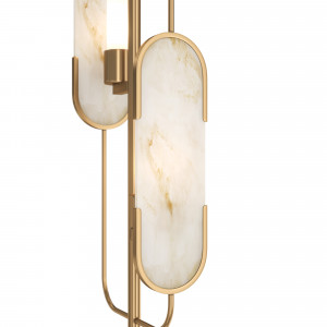 Lampadar Marmo 2xG9 metal/marmura auriu/alb Maytoni