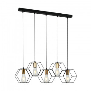Lustra Aina 5xE27 metal negru Italux