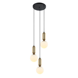 Lustra Aldeva 3xE27 metal/sticla bronz antichizat Italux