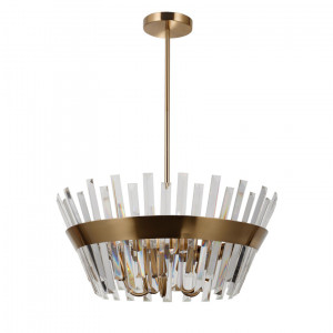 Lustra Altoya 5xE14 metal/cristal auriu Italux
