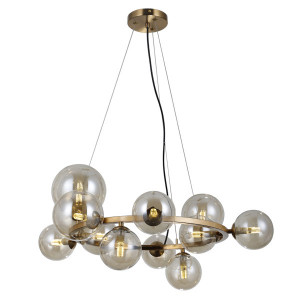 Lustra Canello 11xG9 metal/sticla auriu Italux