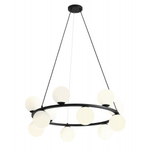 Lustra Krone 12xE14 metal/sticla negru Aldex