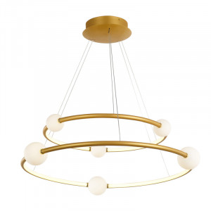 Lustra Lozanna LED 86W 4600 lumeni metal/sticla bronz antichizat Italux