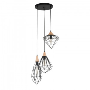 Lustra Maelle 1xE27 metal negru Italux